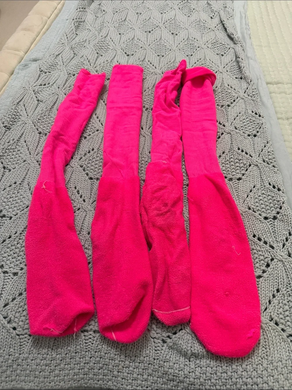 Kids Bright Pink Knee-High athletic Socks for soccer lax field hockey